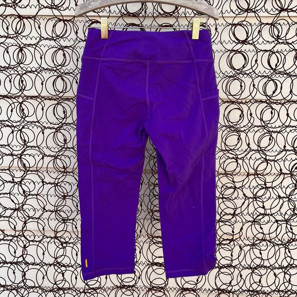 Lucy PowerMax purple cropped leggings with side pockets SMALL - Picture 3 of 4